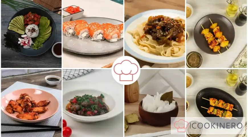 Dishes with soy sauce