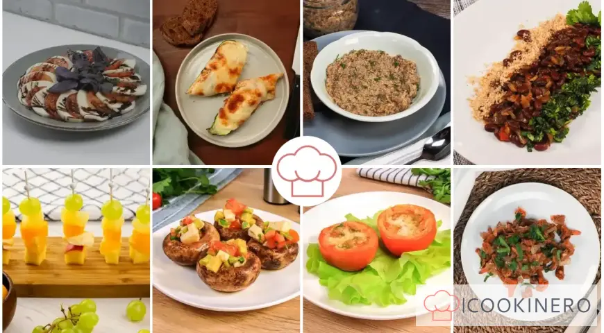 Vegetable and mushroom appetizers