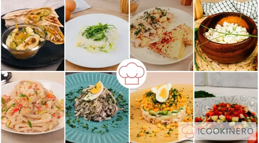 Salads with egg