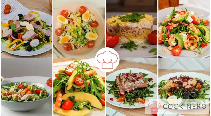 Salads with cherry tomatoes