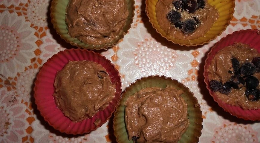 Chocolate muffins "Snowflakes"