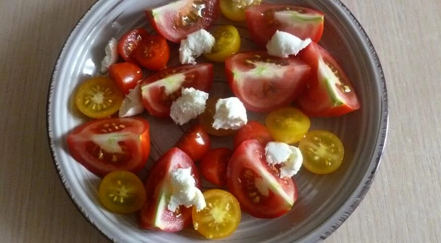 Salade de tomates et mozzarella