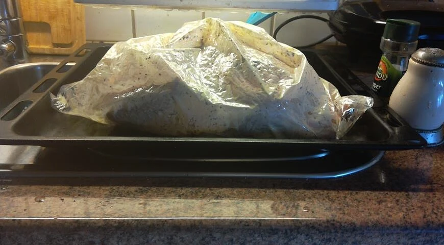 Almost Peking Duck (cooked in a roasting bag)