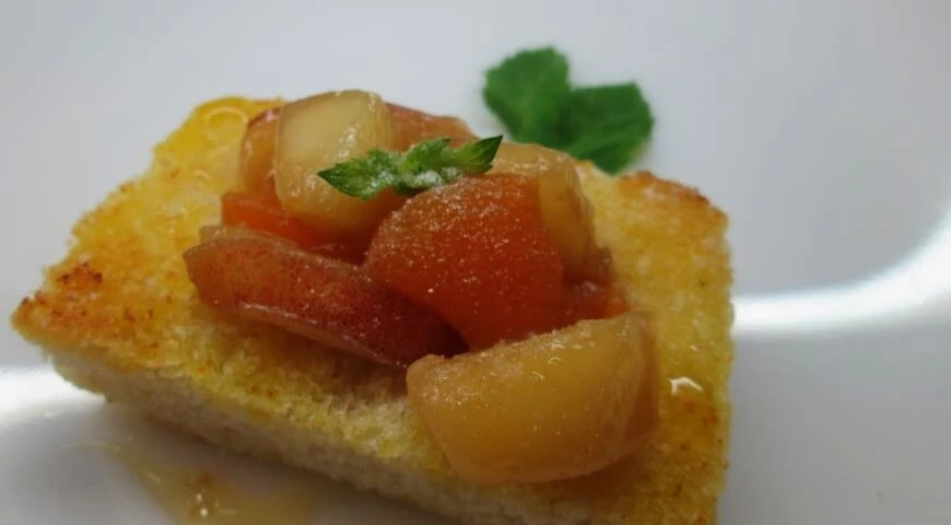 Fragrant French toast with orange zest