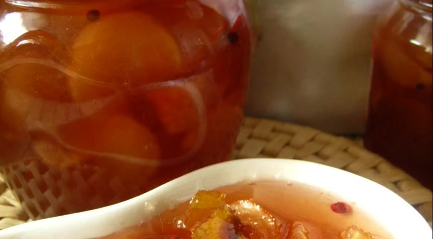 Fig Peach Jam with Lemon and Pink Pepper