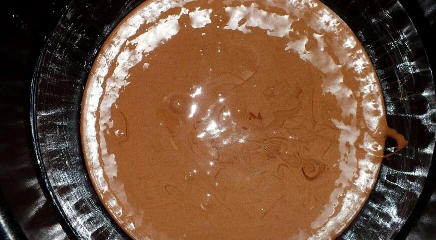 Chocolate brownies with creamy vanilla cream