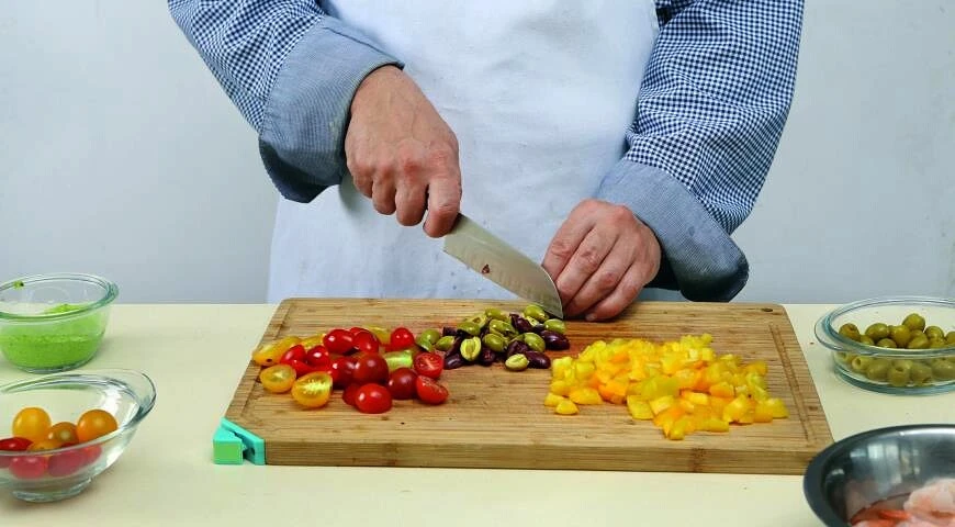 Fusilli-Salat mit Garnelen