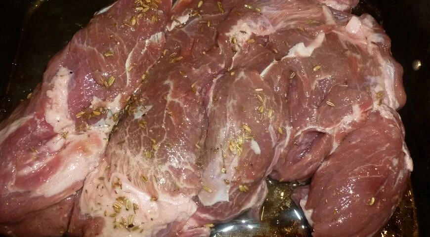 Baked pork shoulder