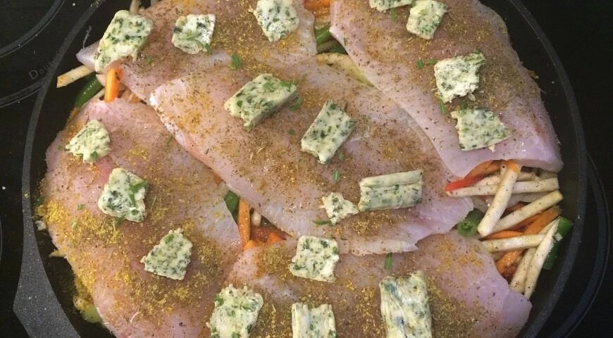 Filetto di tilapia al forno con verdure
