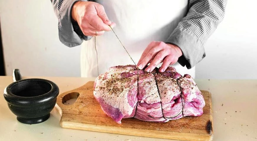 Pork roast in the oven