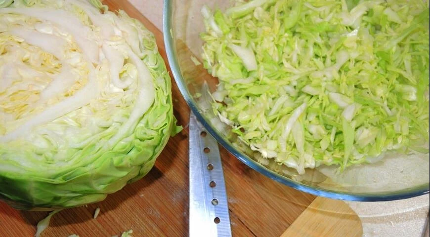 Young cabbage salad "Spring"
