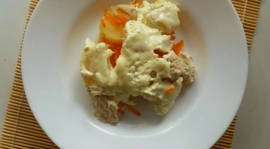 Carrot and potato casserole for children