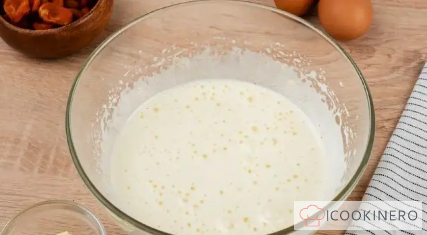 Cottage cheese casserole with dried apricots