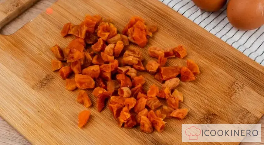 Cottage cheese casserole with dried apricots
