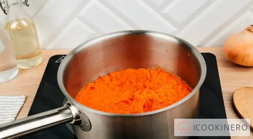 Tomato lecho for the winter with carrots and peppers