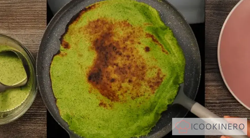 Pancakes with spinach