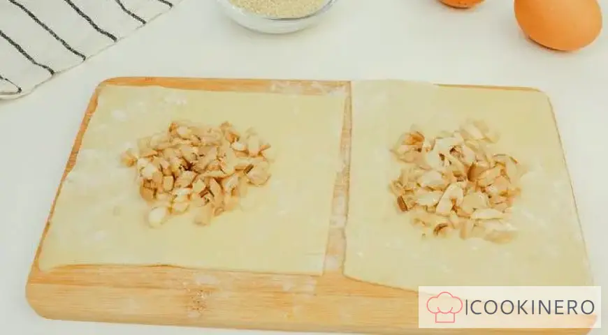 Pâte feuilletée aux champignons