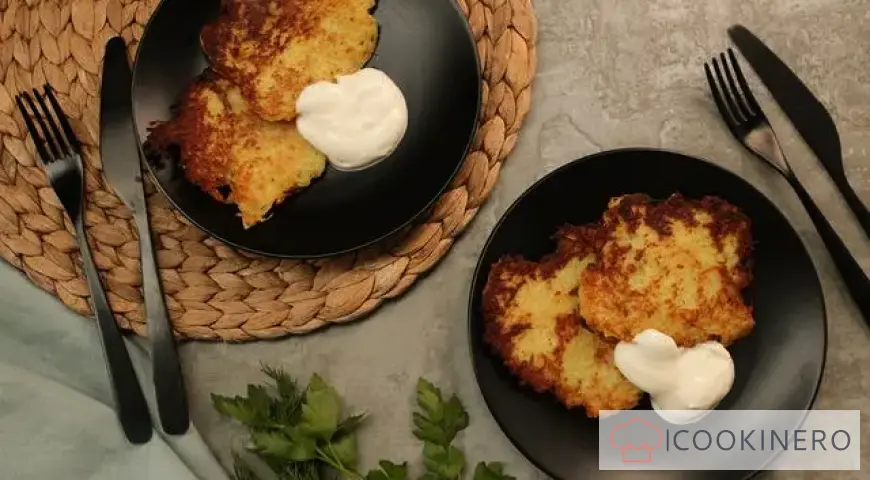 Potato pancakes with cheese