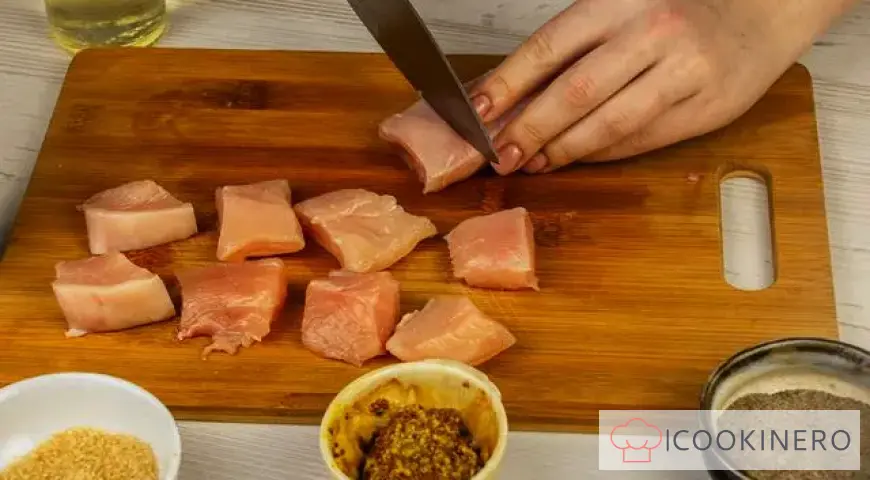 Brochette de poulet et d'ananas
