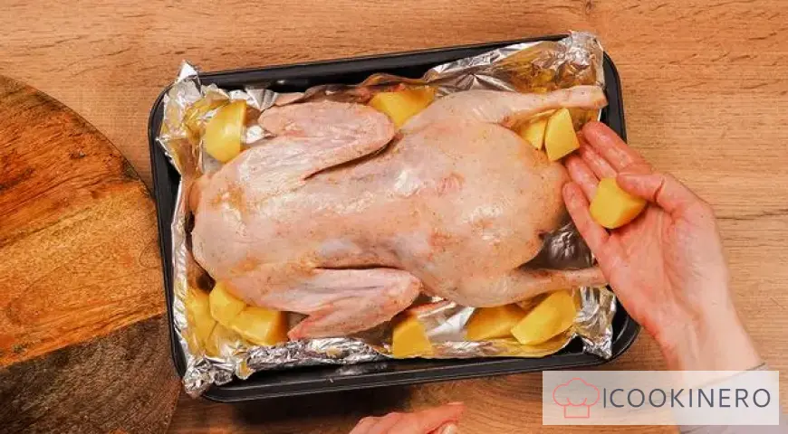 Baked duck with potatoes