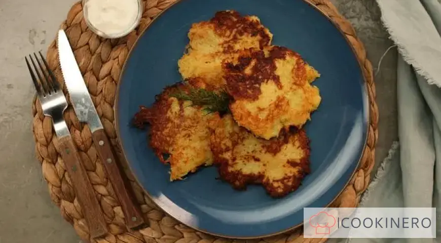 Potato pancakes with cheese