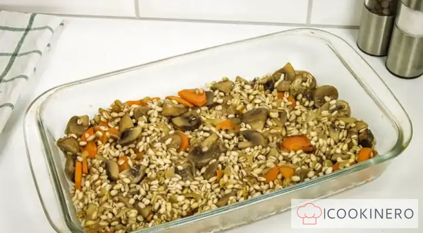 Barley in the oven