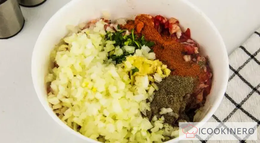 Minced meat for manti