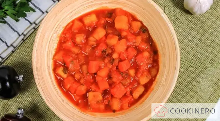 Pommes de terre mijotées aux légumes