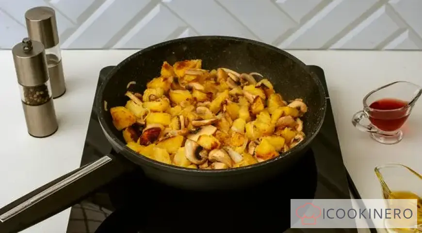 Classic salad with mushrooms