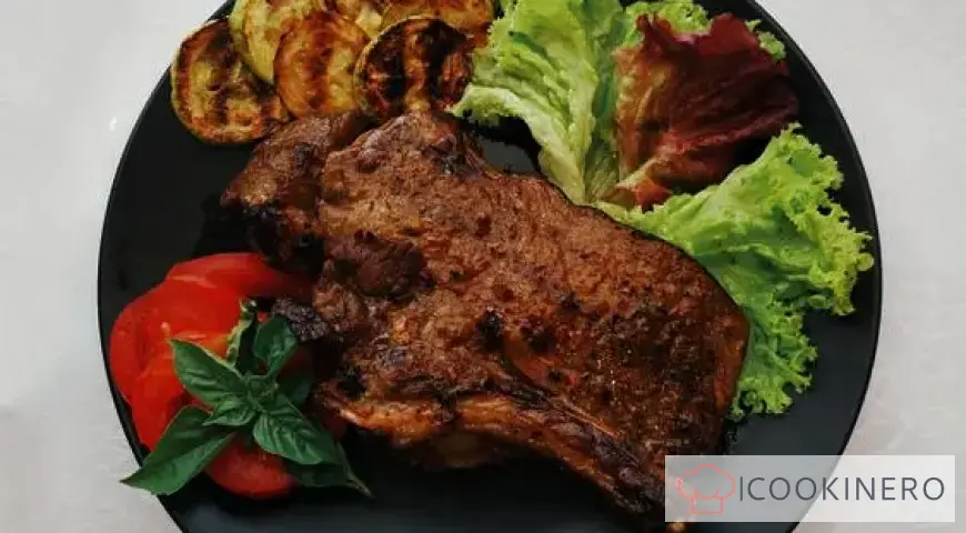 Fried steak with soy sauce