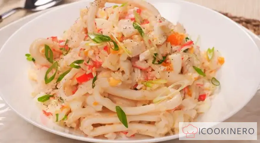 Insalata con calamari fritti