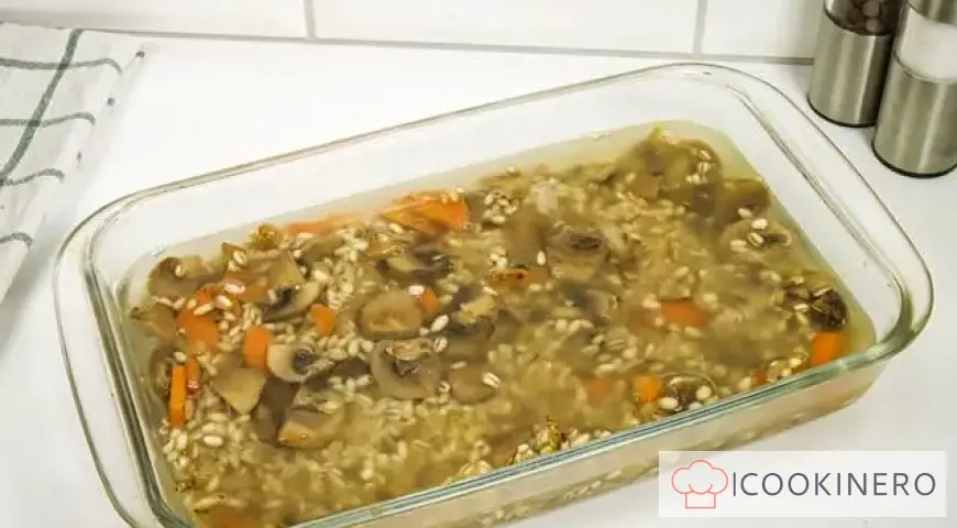 Barley in the oven