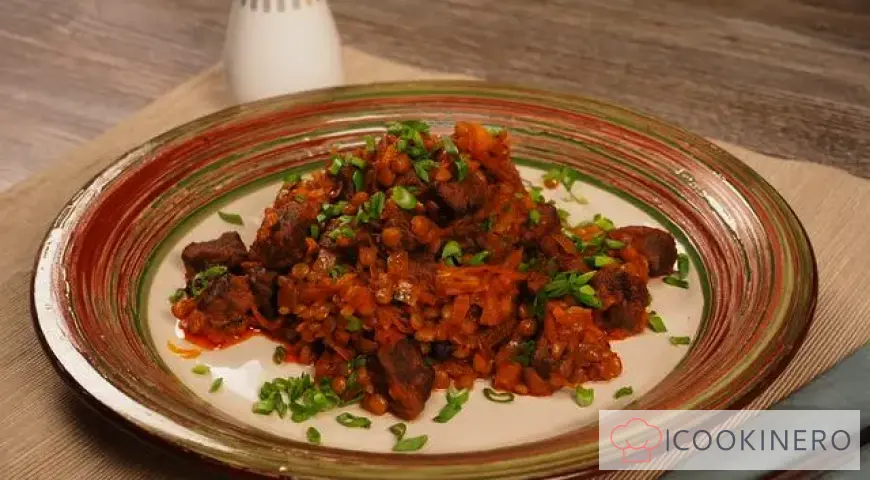 Lentils with beef