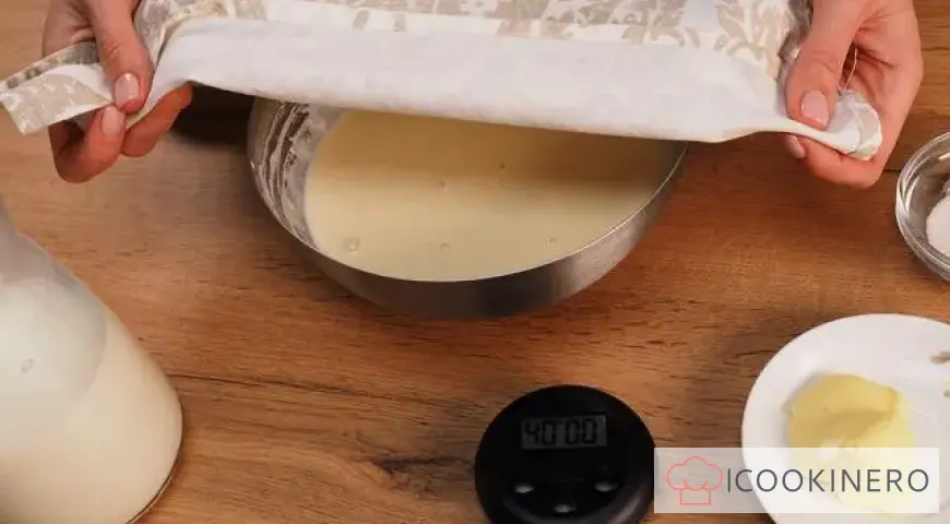 Yeast pancakes with milk