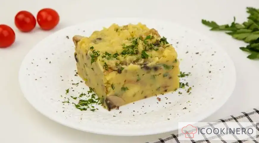Puré de champiñones y hierbas