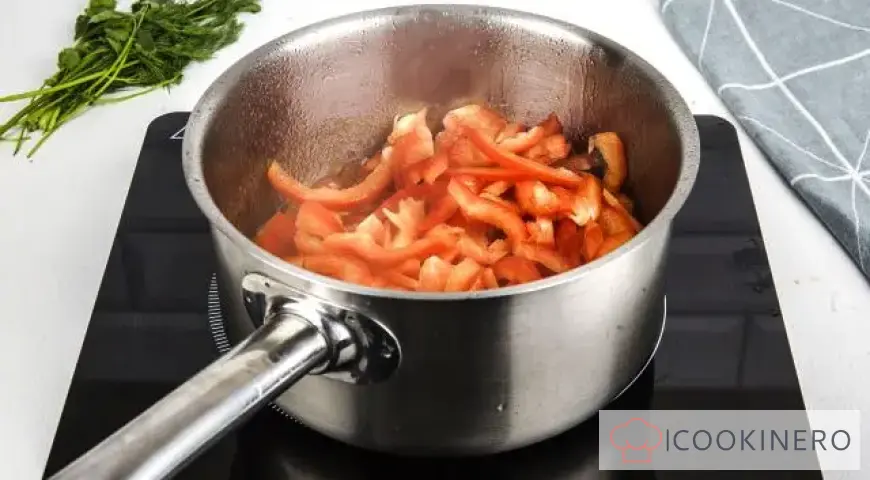 Hot pepper adjika with cooking