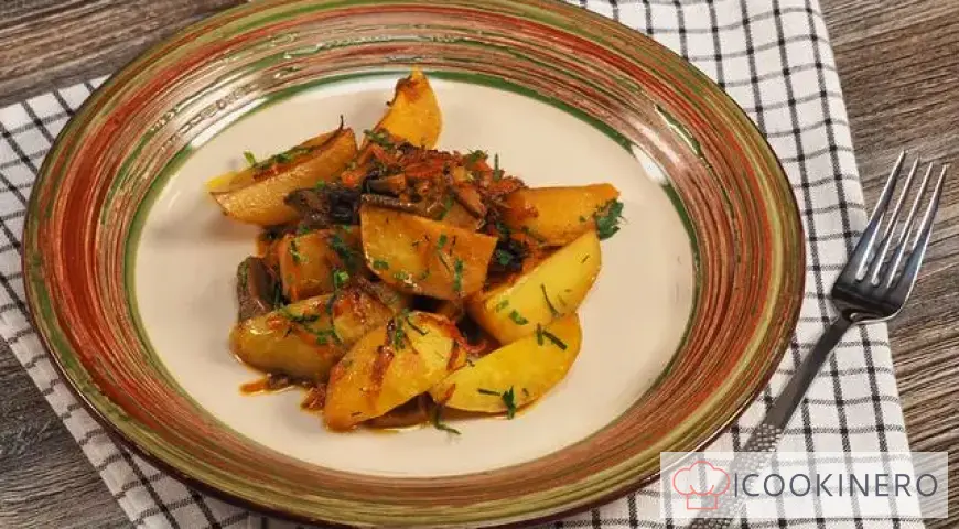 Pommes de terre aux champignons séchés
