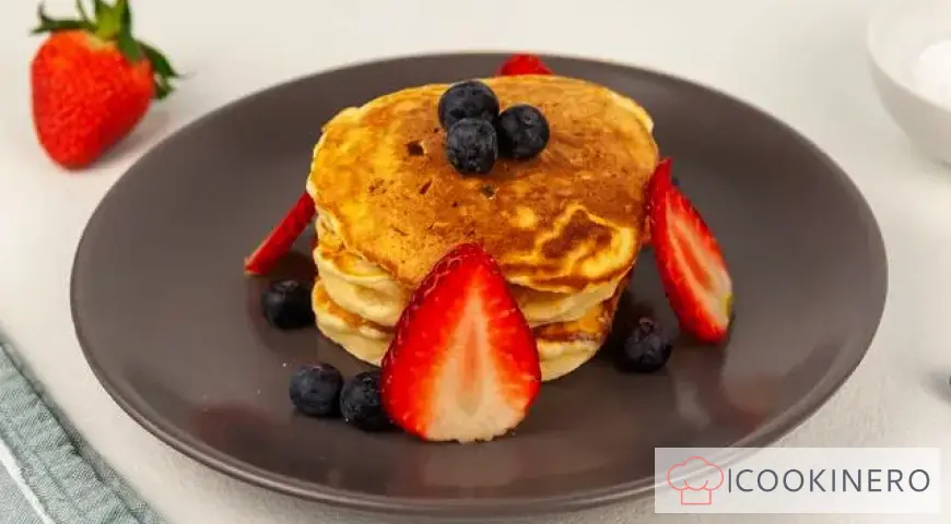 Panqueques con kéfir sin levadura