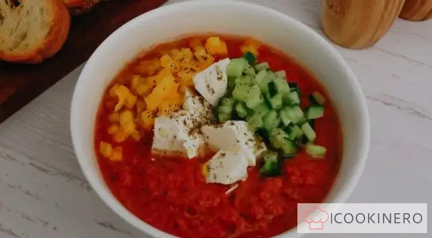 Gazpacho Soup with Feta