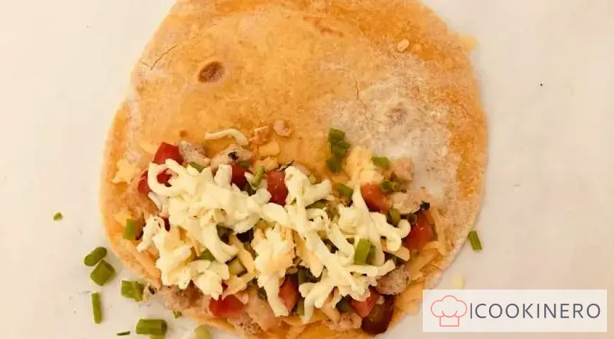 Tender tortilla with meat