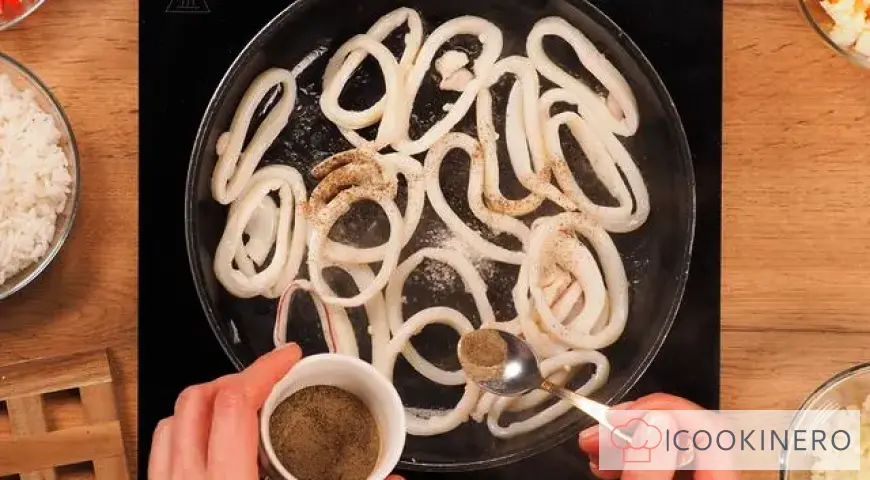 Insalata con calamari fritti