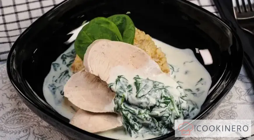 Poulet aux épinards