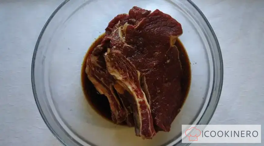 Steak frit à la sauce soja
