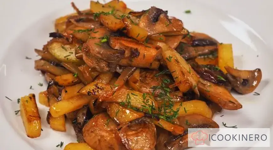 Fried marinated mushrooms
