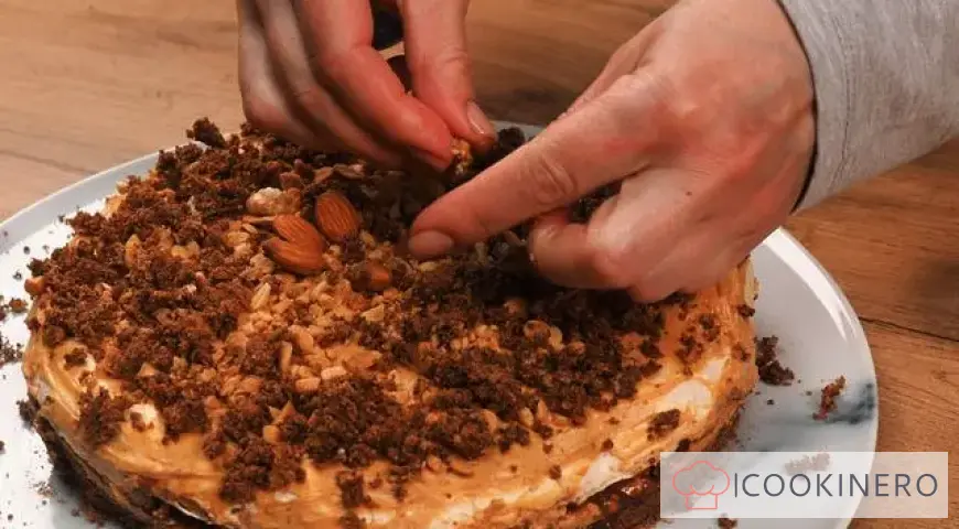 Snickers Cake with Meringue