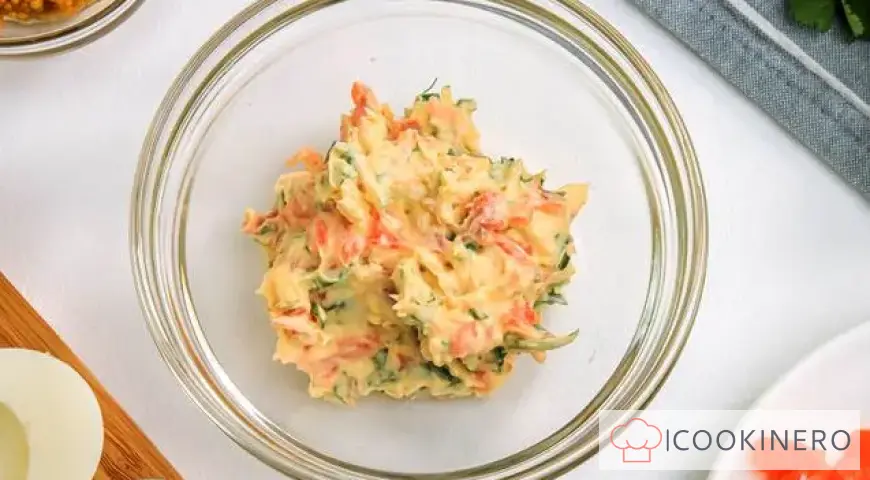 Eggs stuffed with pink salmon