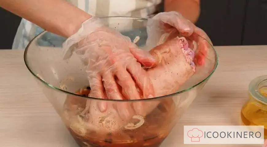 Pork knuckle in the oven