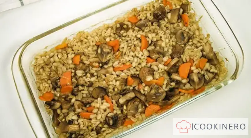 Barley in the oven