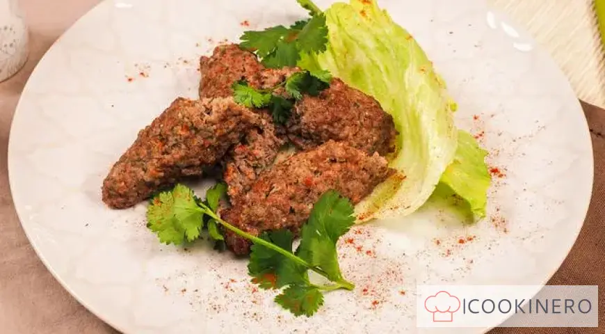 Beef lula kebab in the oven