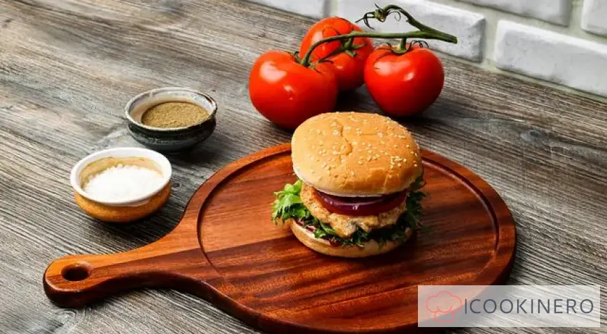 Hamburguesa de pechuga de pollo